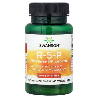 Swanson, R-5-P, Riboflavin-5-Phosphate, 50 mg, 60 Veggie Cap