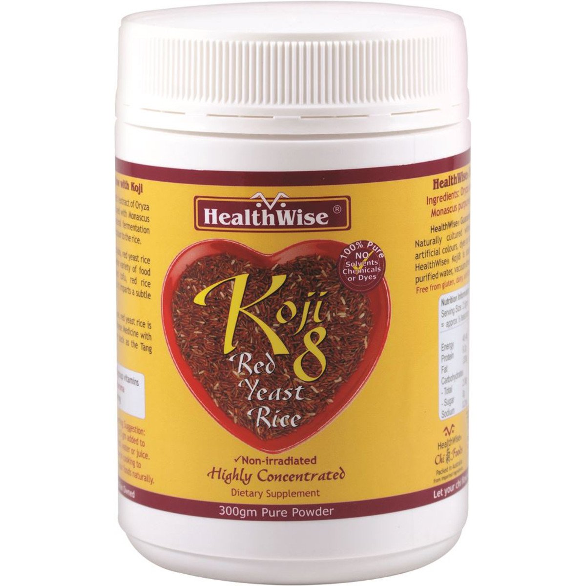 Healthwise Koji8 Red Yeast Rice 300g