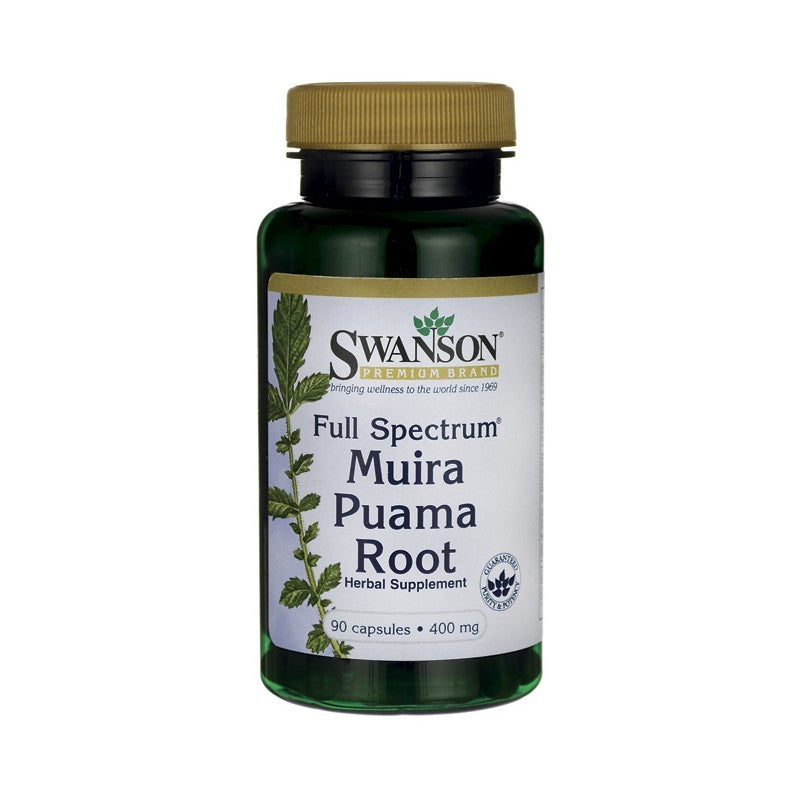 Swanson Premium Full-Spectrum Muira Puama Root 400mg 90 Capsules