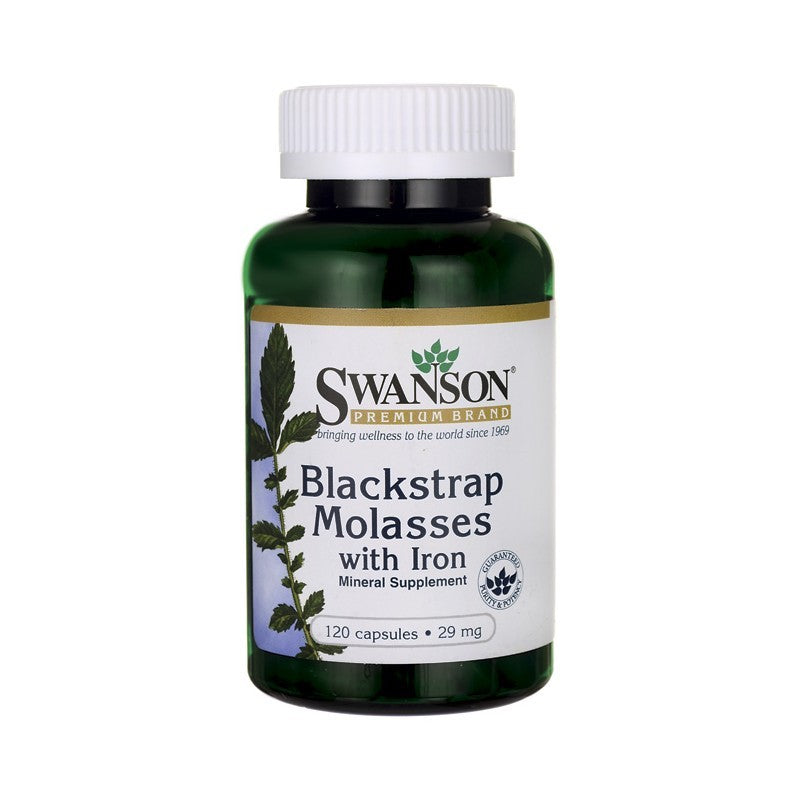 Swanson Premium Blackstrap Molasses with Iron 29mg 120 Capsules