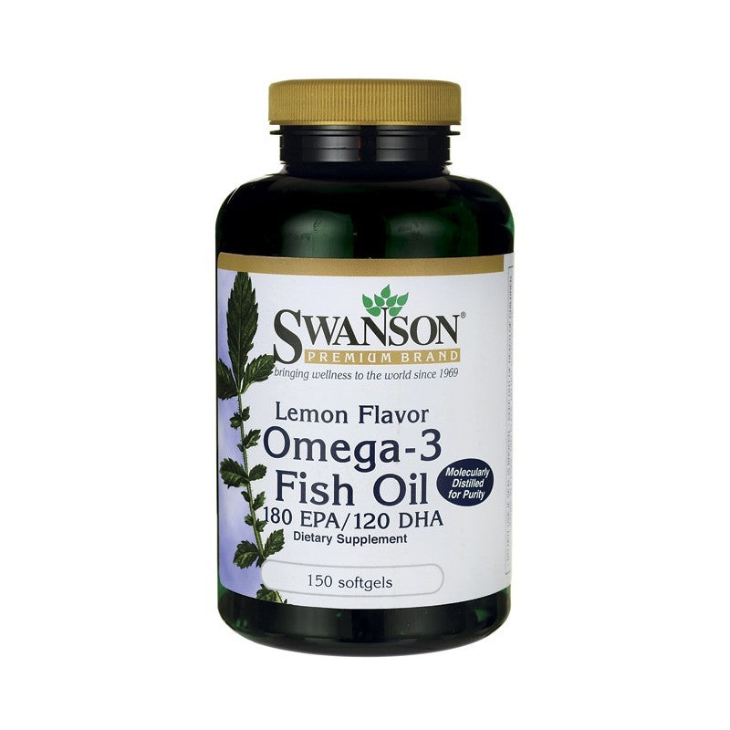 Swanson Premium Lemon Flavour Omega-3 Fish Oil 150 Softgels