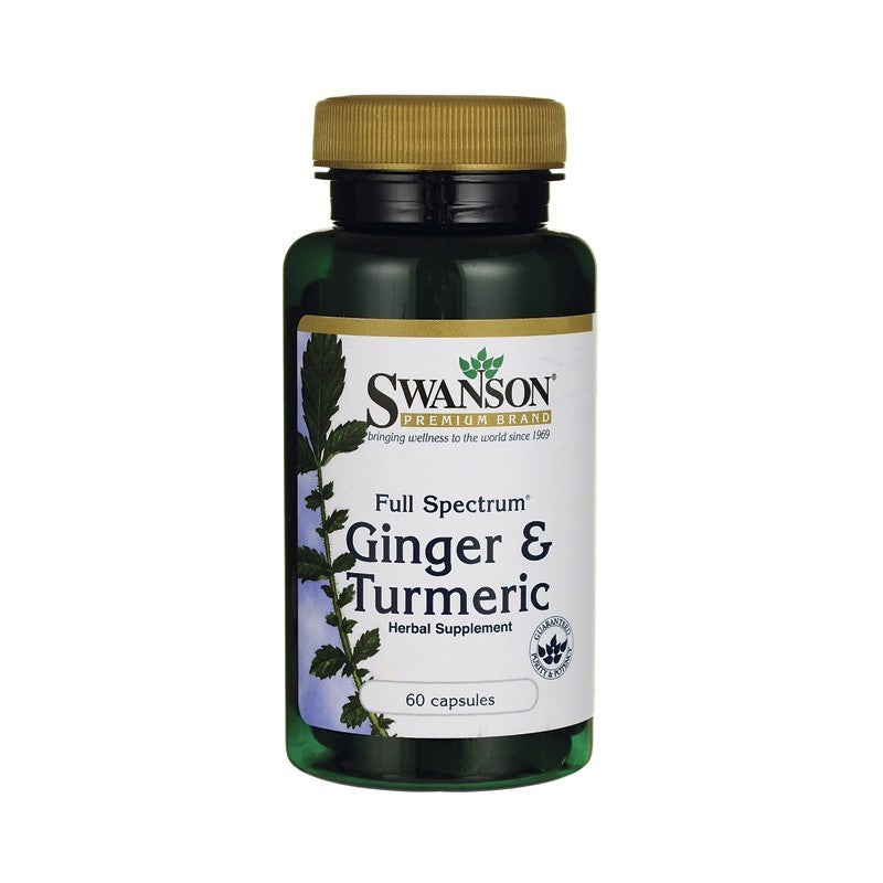 Swanson Premium Full-Spectrum Ginger & Turmeric 60 Capsules