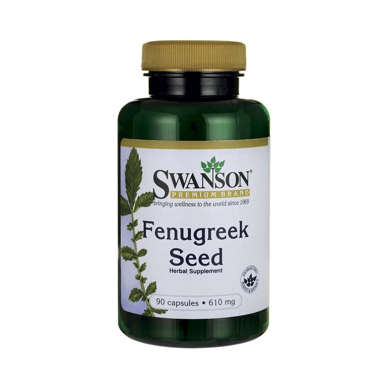 Swanson Premium Fenugreek Seed 610mg 90 Capsules - Herbal Supplement