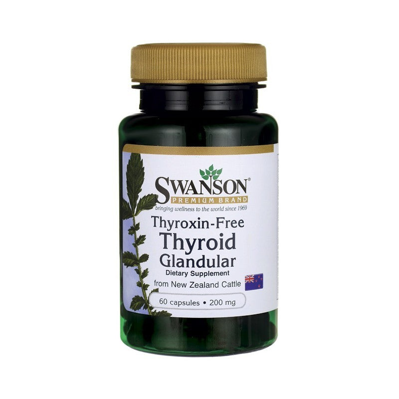 Swanson Premium Thyroid Glandular 200mg 60 Capsules