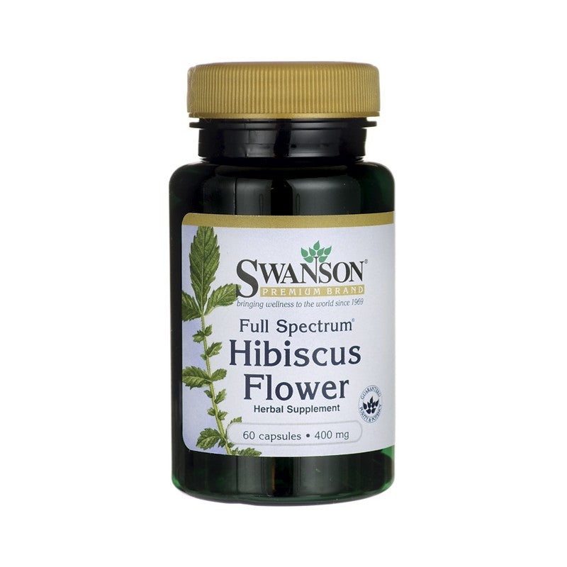 Swanson Premium Full-Spectrum Hibiscus Flower 400mg 60 Capsules