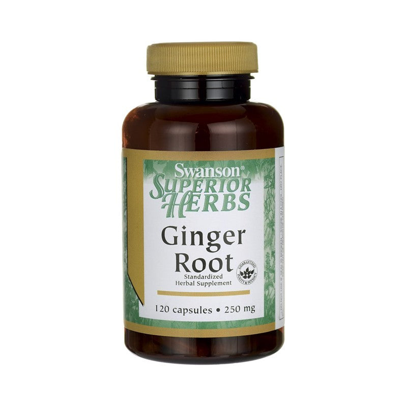 Swanson Superior Herbs Ginger Root Standardised 250mg 120 Capsules