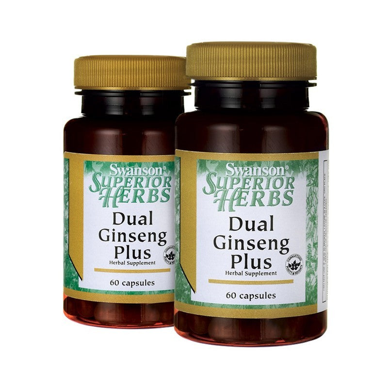 Swanson Superior Herbs Dual Ginseng Plus 120 Capsules