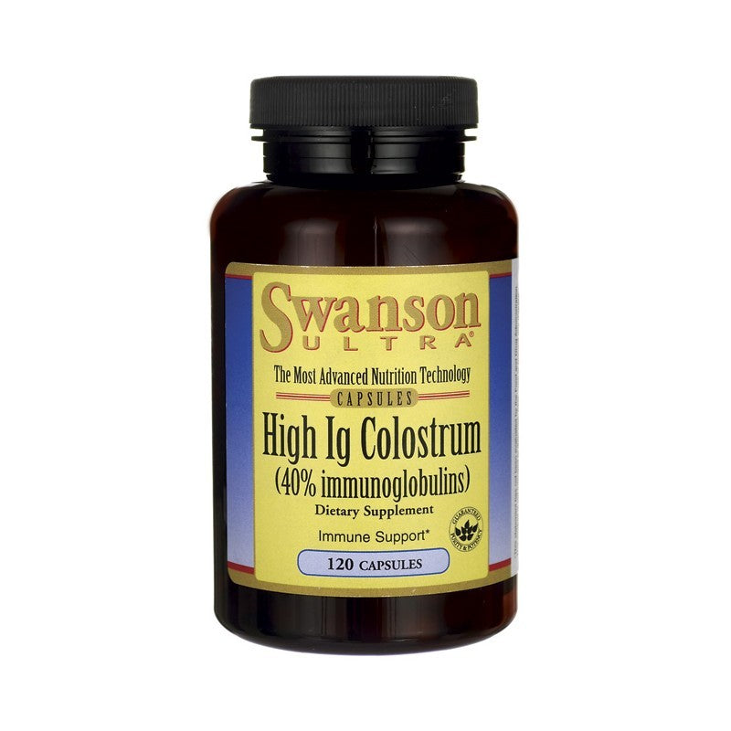 Swanson Ultra High Ig Colostrum 40% Immunoglobulins 500mg 120 Capsules