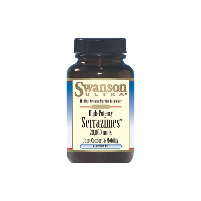 Swanson Ultra Hi-Potency Serrazimes Proteolytic Enzyme  20000 Units  60 Veggie Capsules