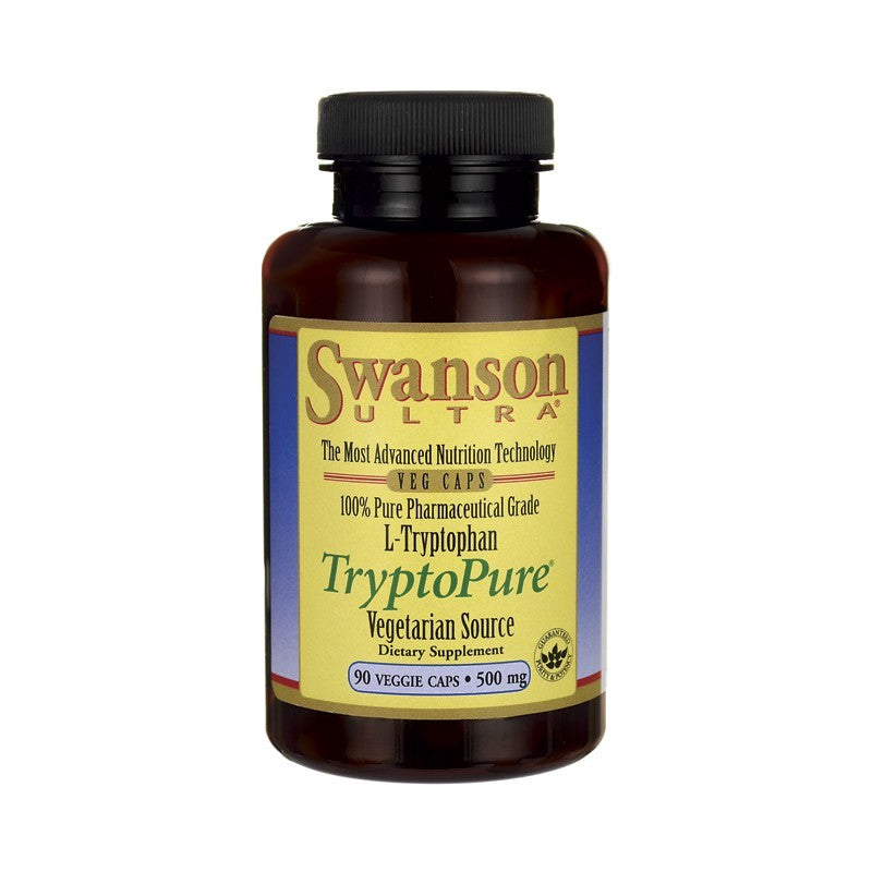 Swanson Ultra L-Tryptophan Tryptopure 100% Pure Pharmaceutical Grade 500mg 90 Veggie Capsules