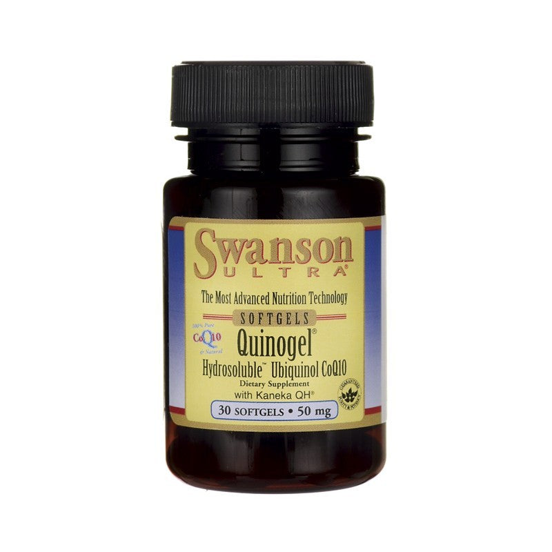 Swanson Ultra Quinogel (Hydrosoluble Ubiquinol CoQ10) 50mg 30 Softgels