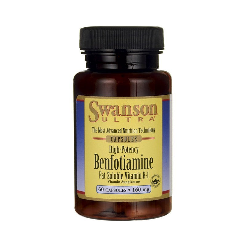 Swanson Ultra High-Potency Benfotiamine (Fat-Soluble Vitamin B-1) 160mg 60 Caps