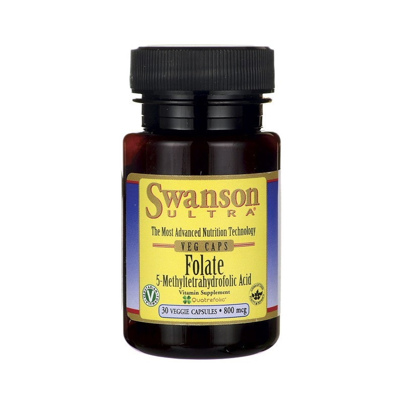 Swanson Ultra  Folate (5-Methyltetrahydrofolic Acid) 800mcg 30 Veg Caps