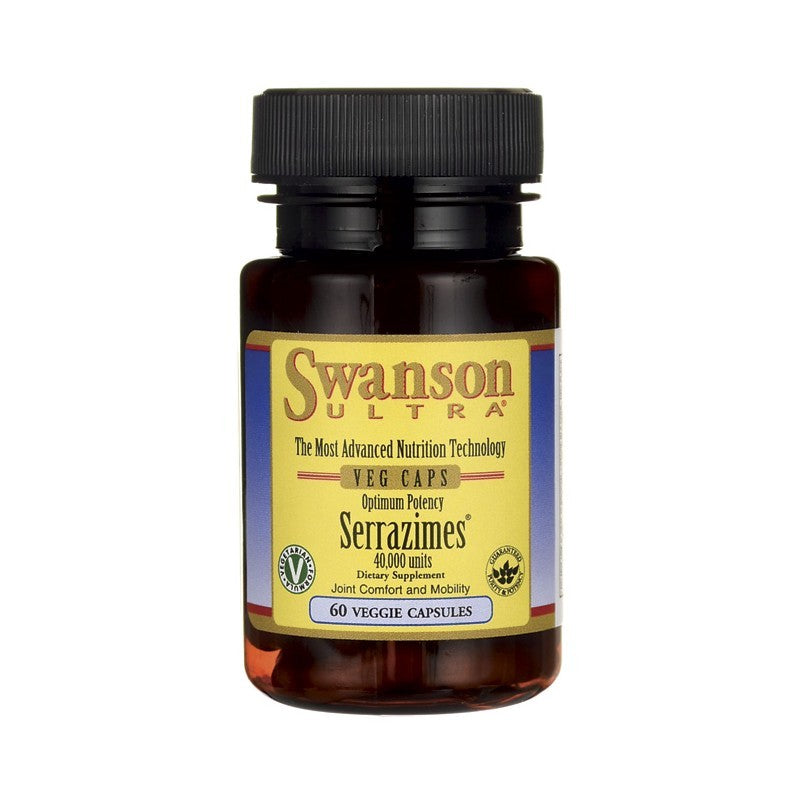 Swanson Ultra Optimum Potency Serrazimes 40000 Units 60 Veggie Capsules