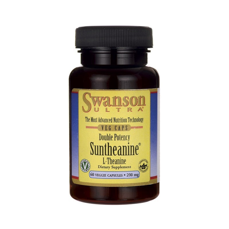 Swanson Ultra Double Potency Suntheanine L-Theanine 200mg 60 Veggie Capsules