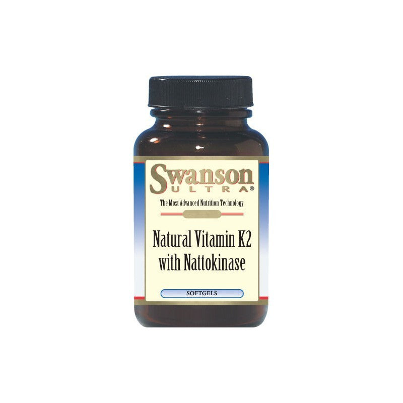 Swanson Ultra Natural Vitamin K2 with Nattokinase 30 Softgels