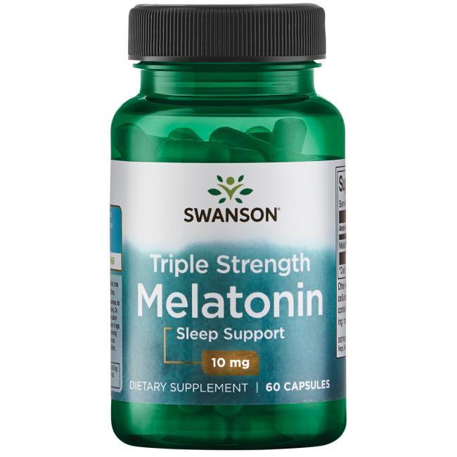 Swanson Triple Strength Melatonin 10mg 60 caps - Dietary Supplement