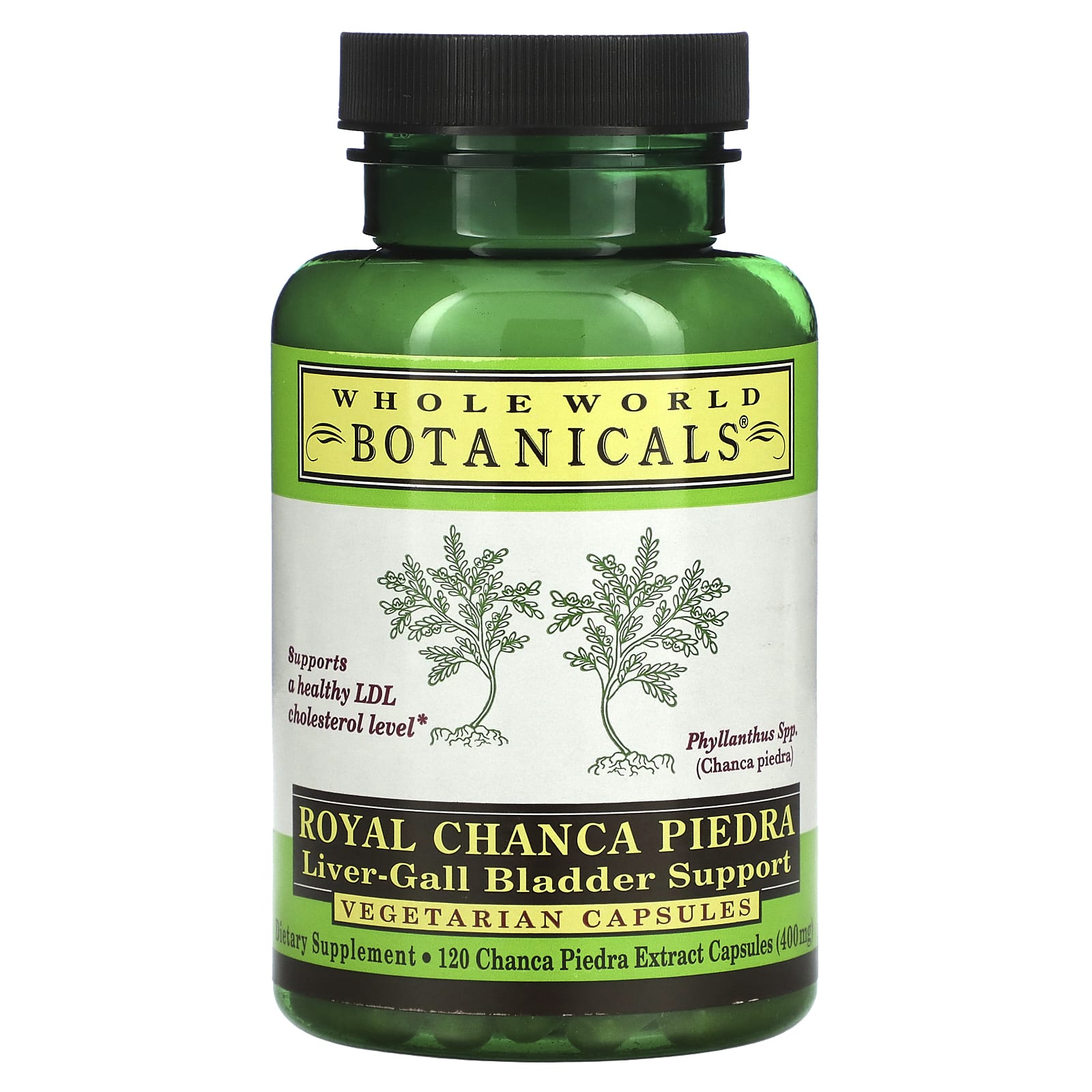 Whole World Botanicals, Royal Chanca Piedra, Liver-Gall Bladder Support, 400 mg, 120 Vegetarian Capsules Capsules