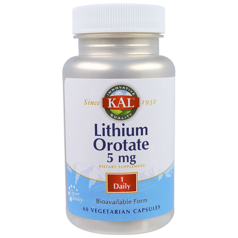 KAL Lithium Orotate 5mg 60 VegCaps