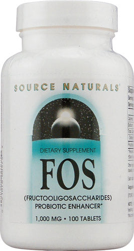Source Naturals, FOS, (Fructooligosaccharides), 100 Tablets