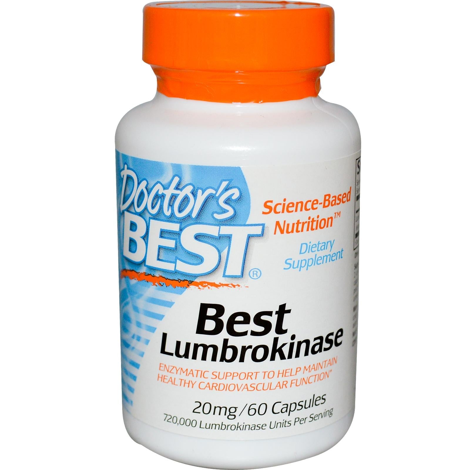 Doctor's Best, Best Lumbrokinase, 20mg, 60 Capsules