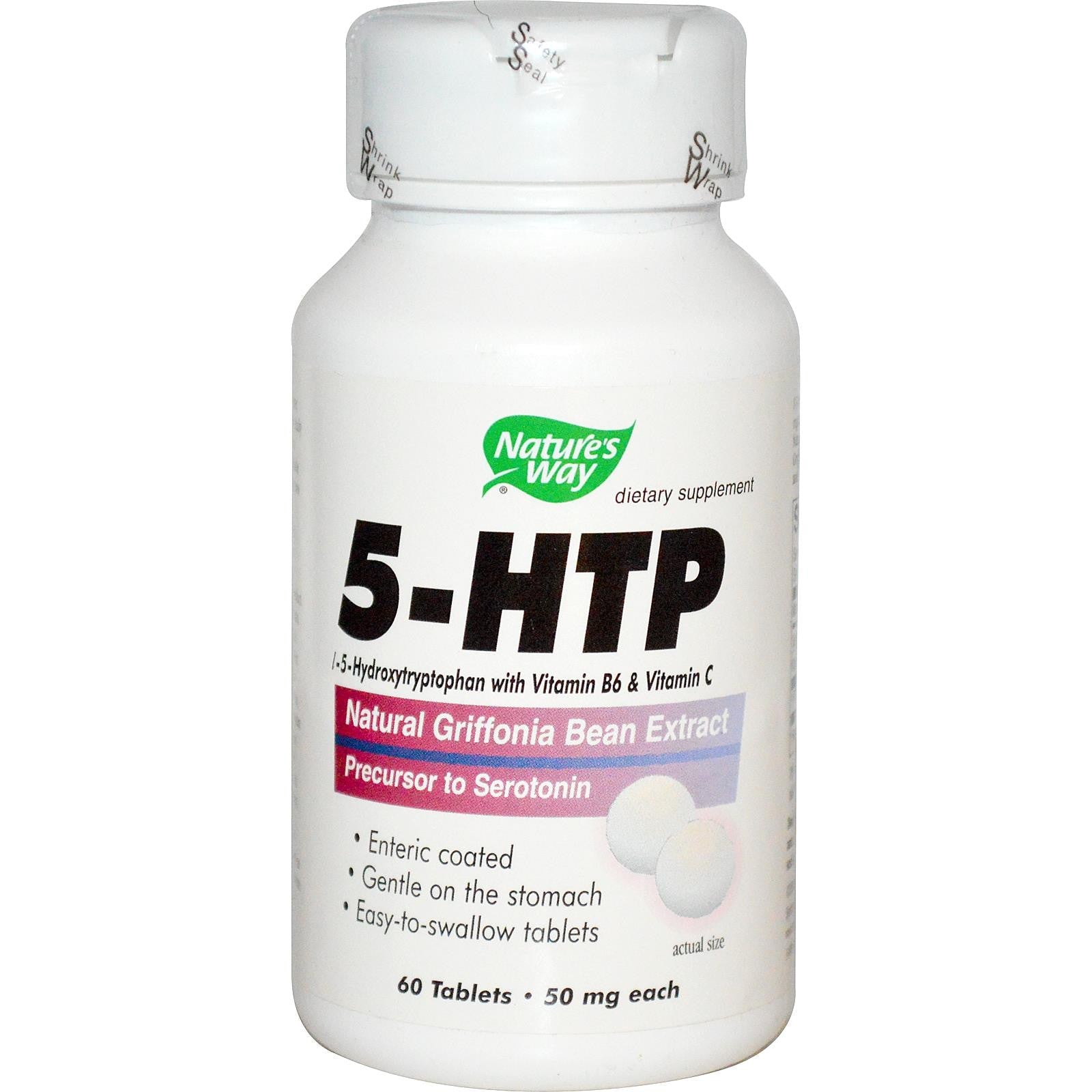 Nature's Way 5-HTP 50mg 60 Tablets Dietary Supplement