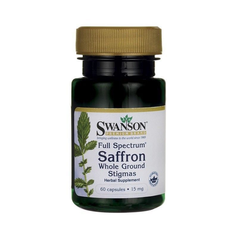 2 x Swanson Premium Full-Spectrum Saffron 15mg 60 Capsules Saffron 15mg