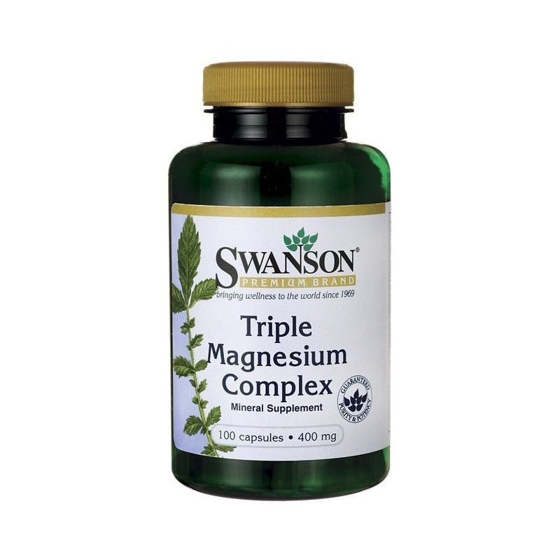 3 x Swanson Premium Triple Magnesium Complex 100 Capsules