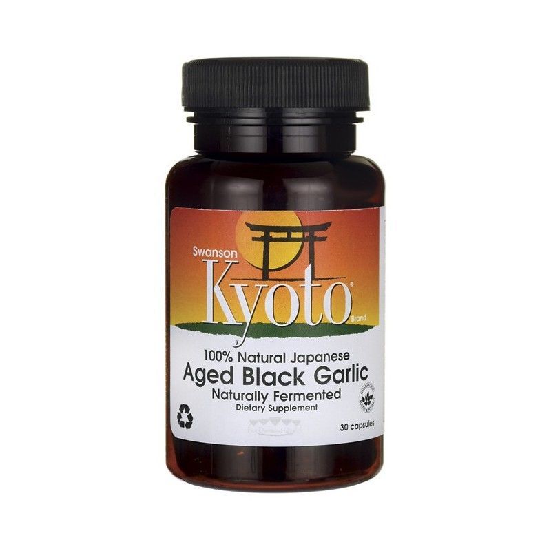 2 x Swanson Kyoto Brand 100% Natural Japanese Aged Black Garlic 30 Capsules
