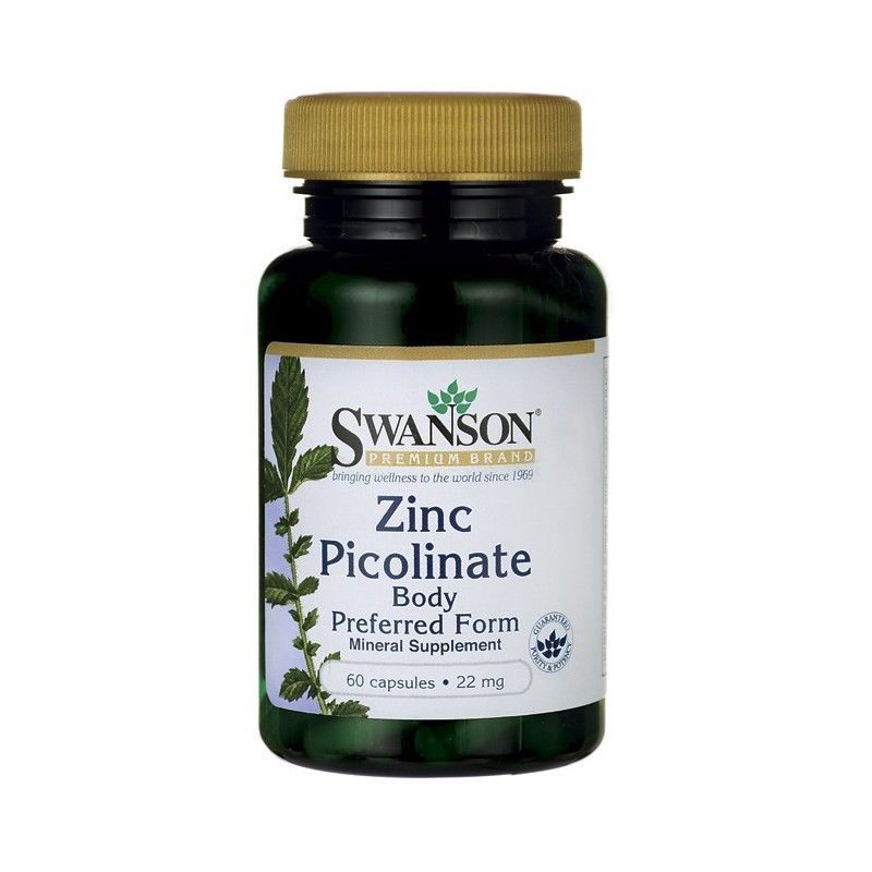 2 x Swanson Premium Zinc Picolinate Body Pref 22 mg 60 Caps