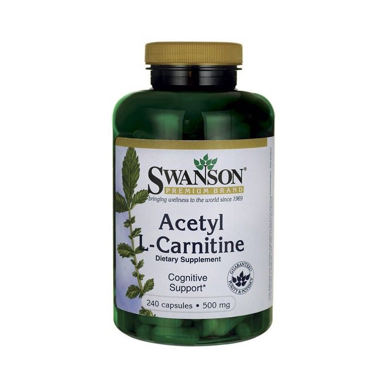 2x Acetyl L-Carnitine 500mg 240 Capsules Swanson Premium