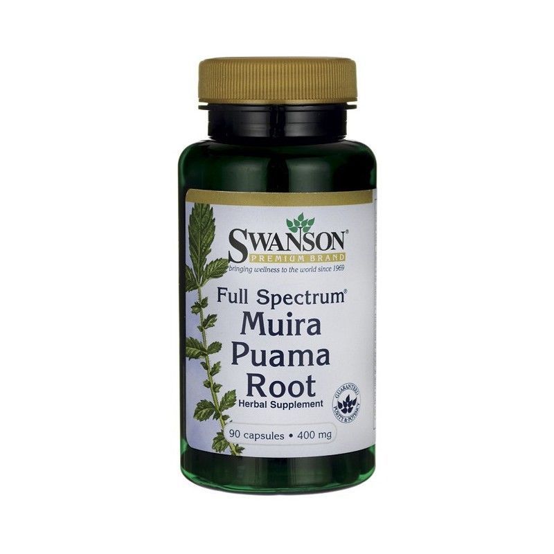 3x Full-Spectrum Muira Puama Root 400mg 90 Capsules Swanson Premium