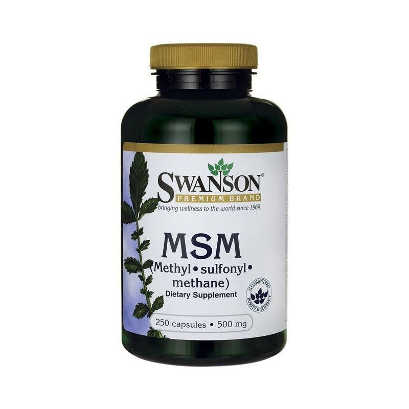 2x MSM (Methyl Sulfonyl Methane) 500mg 250 Capsules Swanson Premium