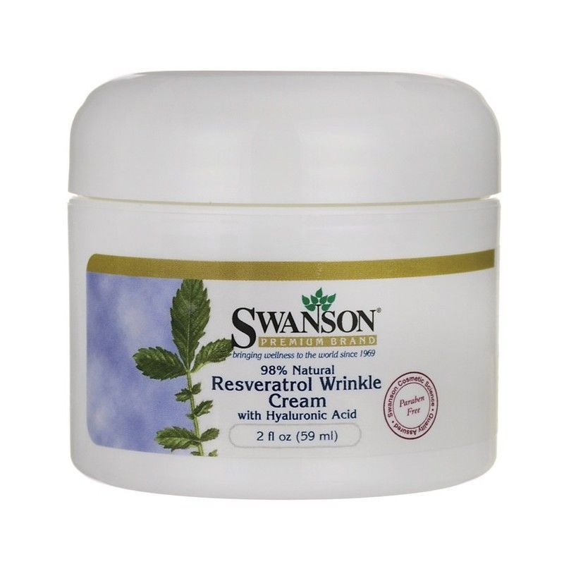 3xResveratrol Wrinkle Cream with Hyaluronic Acid 59ml 2 fl oz Swanson Premium