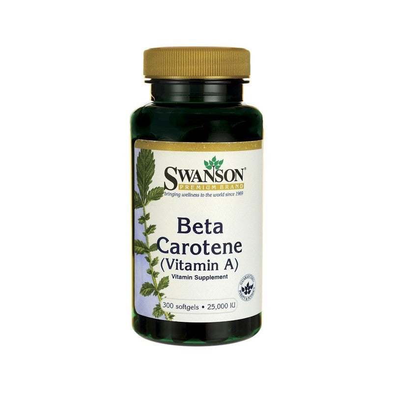 Swanson Premium Beta Carotene (Vitamin A) 25000 IU 300 Softgels