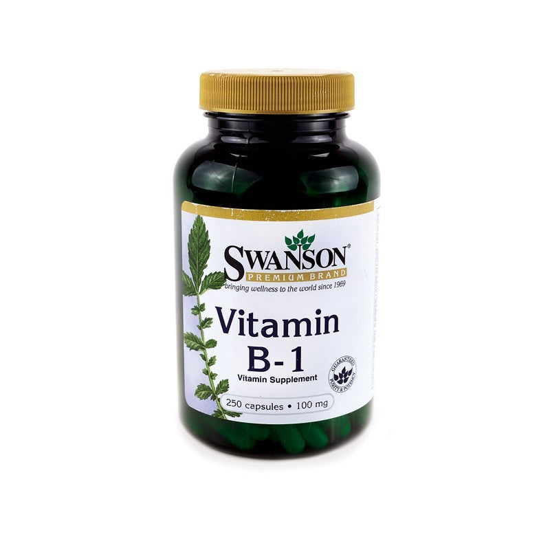 Swanson Premium Vitamin B-1 100mg 250 Capsules - Vitamin Supplement