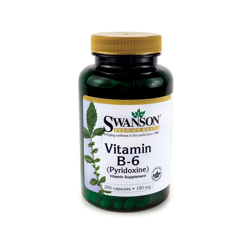 Swanson Premium Vitamin B-6 - (Pyridoxine) 100mg 250 Capsules