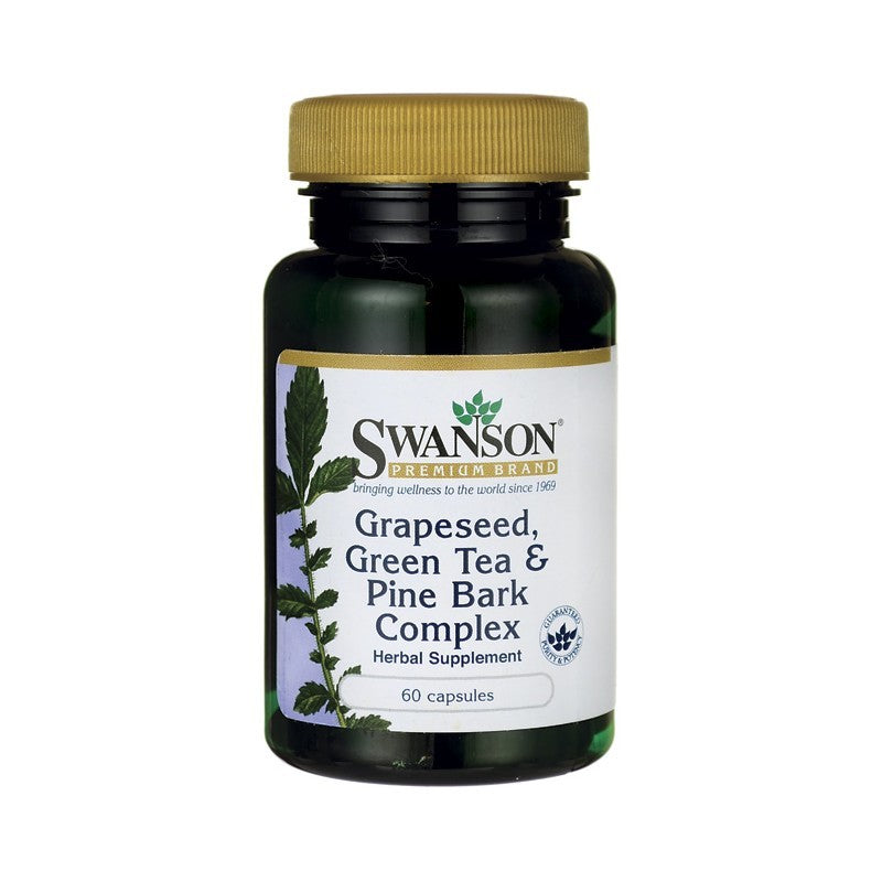Swanson Premium Grapeseed Green Tea & Pine Bark 60 Capsules