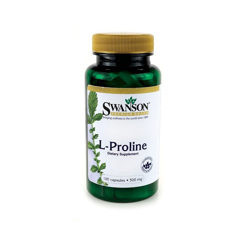 Swanson Premium L-Proline 500 mg 100 Capsules