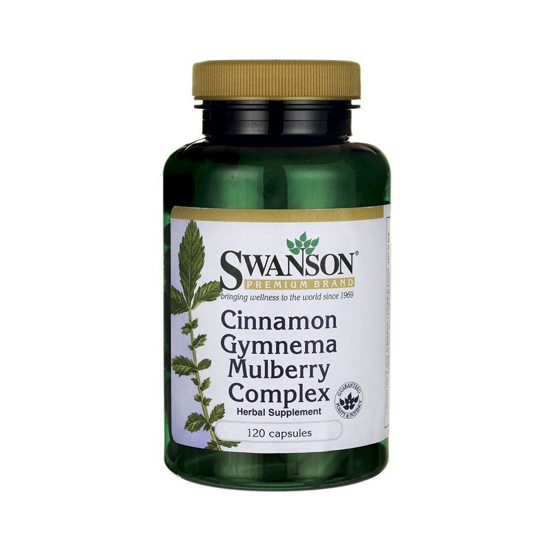 Swanson Premium Cinnamon Gymnema Mulberry Complex 120 Capsules