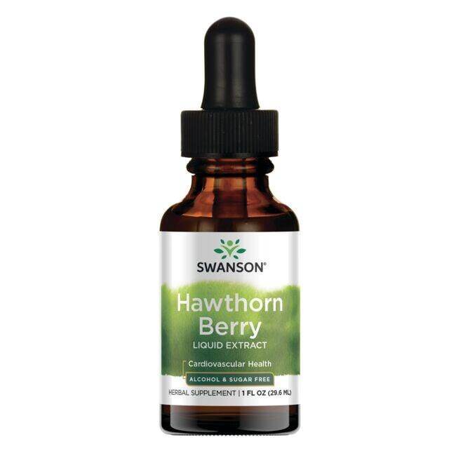 Swanson Premium Hawthorn Berry Leaf & Flower Liquid Extract (Alcohol Free) 29.6ml 1 fl oz