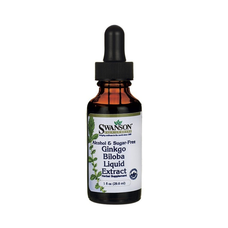 Swanson Premium Ginkgo Biloba Liquid Extract (Alcohol & Sugar Free) 29.6ml 1 fl oz