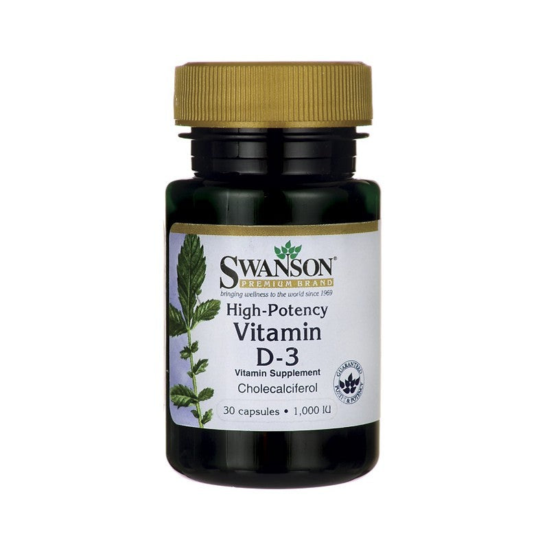 Swanson Premium High Potency Vit D-3 1000 IU 30 Capsules