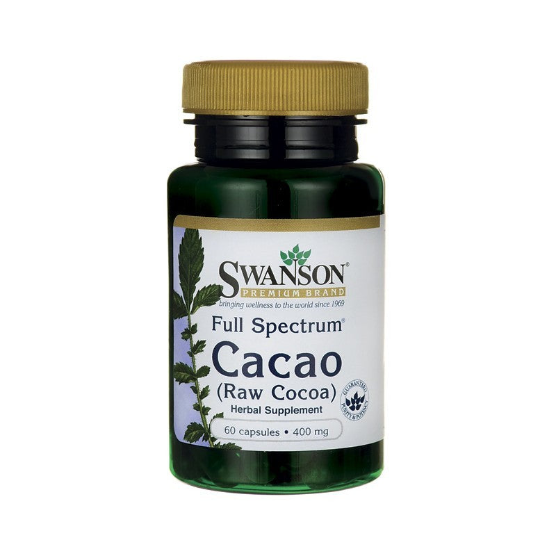 Swanson Premium Full-Spectrum Cacao 400mg 60 Capsules