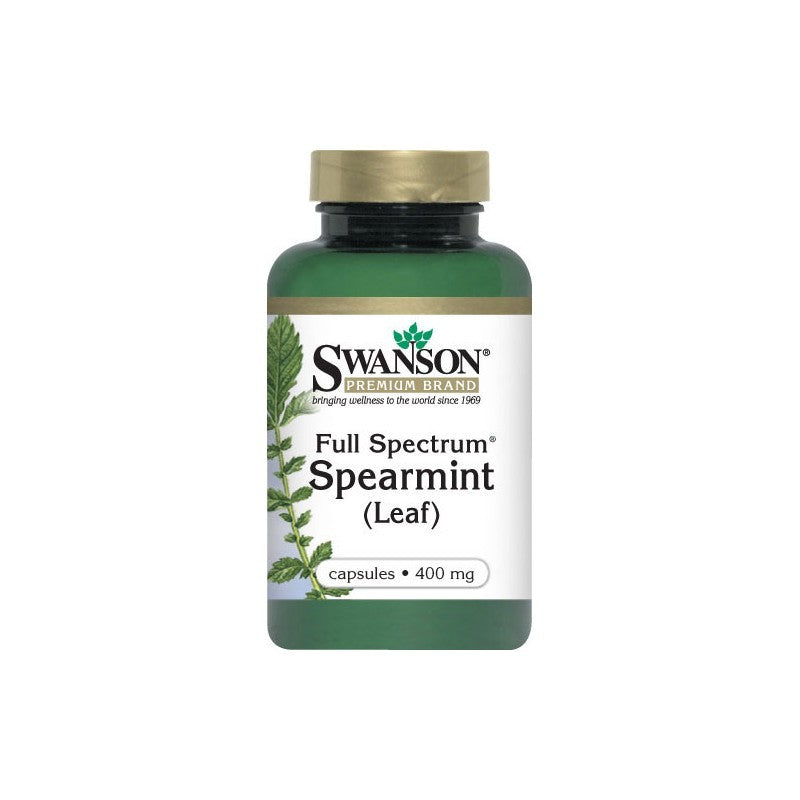 Swanson Premium Full-Spectrum Spearmint Leaf 400mg 60 Capsules
