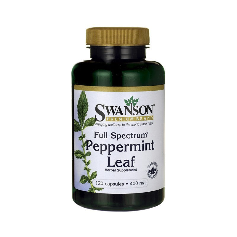 Swanson Premium Full-Spectrum Peppermint Leaf 400mg 120 Capsules