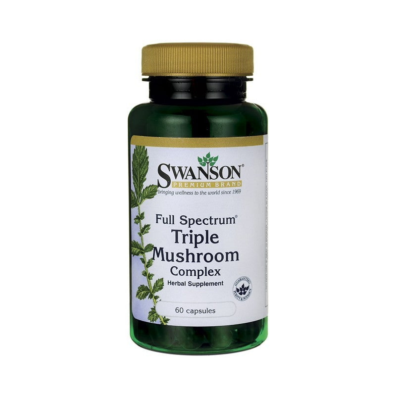 Swanson Premium  Full-Spectrum Triple Mushroom Complex 60 Capsules
