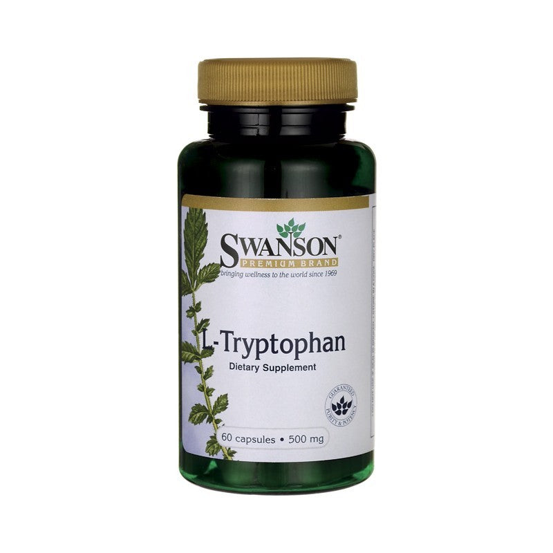 Swanson Premium L-Tryptophan 500Mg 60 Capsules - Dietary Supplement