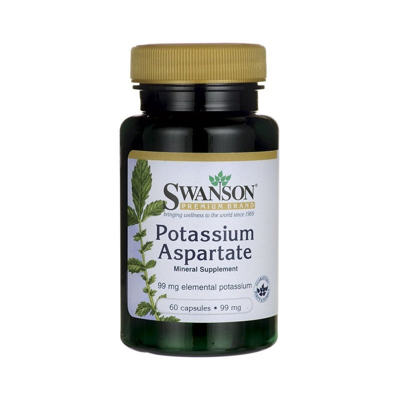 Swanson Premium Potassium Aspartate 99mg 60 Capsules