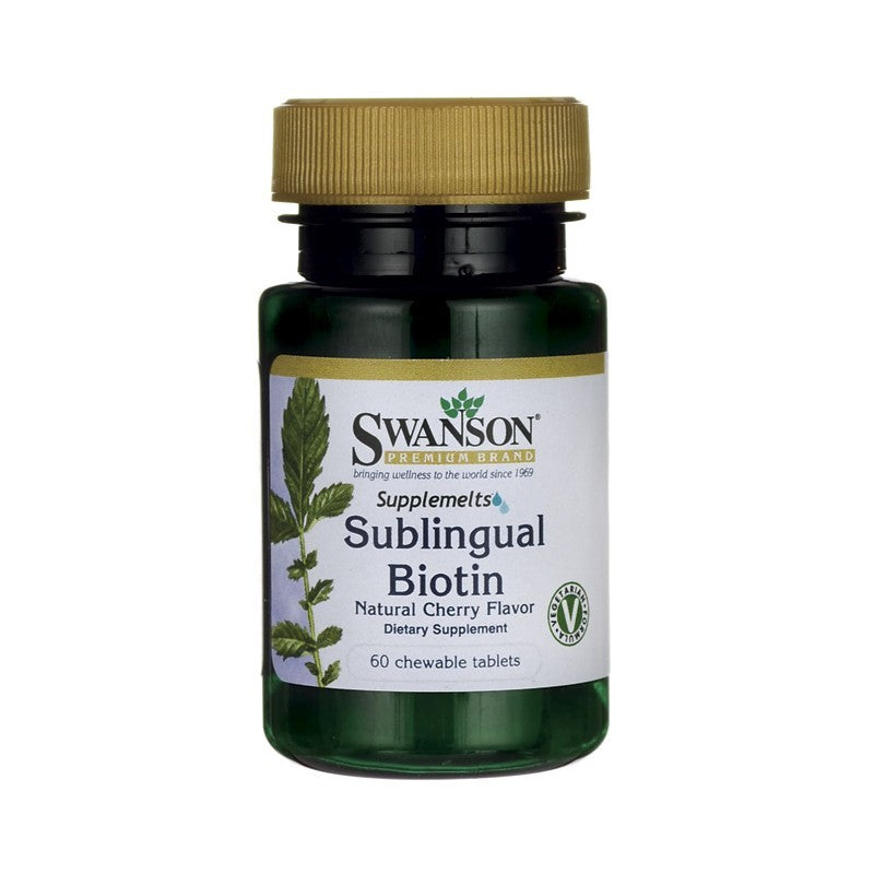 Swanson Premium Sublingual Biotin 5000mcg 60 Tablets